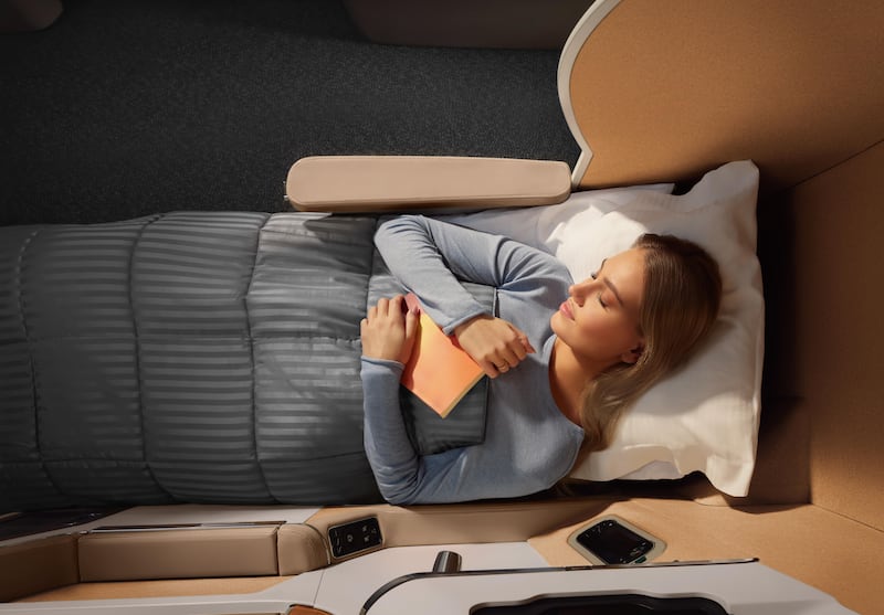 You’ll feel as if you’re floating amongst the stars, thanks to the comfy mattresses and cosy blankets. Sleepwear is also available on long-haul flights