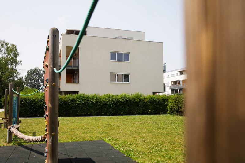 The apartment building where the suspect lived. Photograph: Alex Halada/AFP via Getty Images