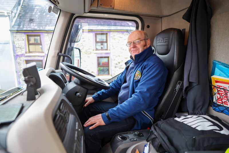 Mobile library driver assistant Seán Crowley drives the library around the Beara Peninsula once a fortnight. Photograph: Enda O'Dowd