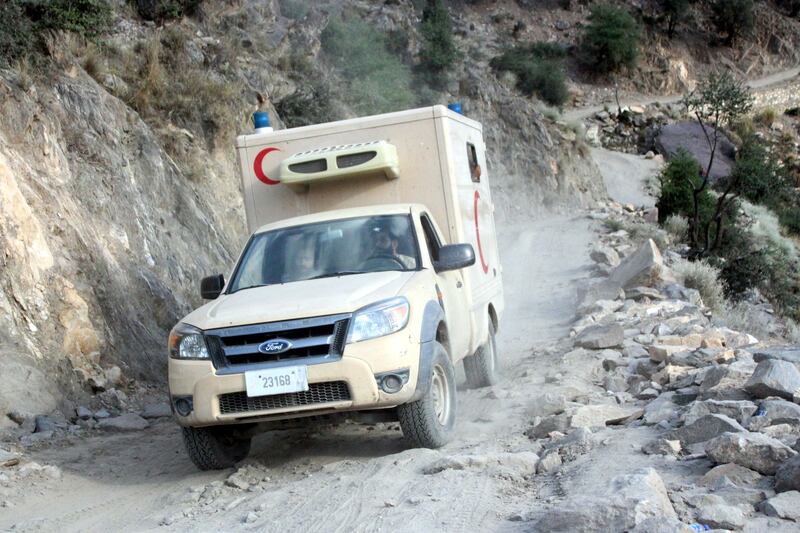 Paramedics reach areas affected by a third earthquake in Kunar, Afghanistan, on Thursday. Photograph: Aimal Zahir/EPA