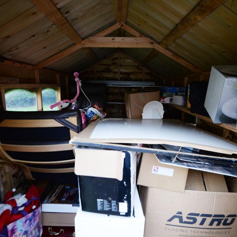 Bursting: all the stuff they’d been storing was targeted when Jason O’Callaghan and his family decided to declutter. Photograph: Alan Betson