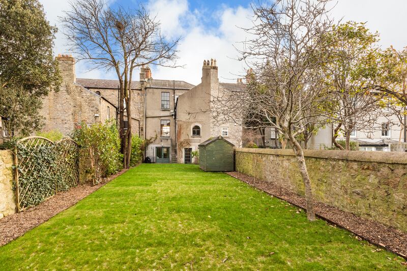 The rear garden extends to 110ft