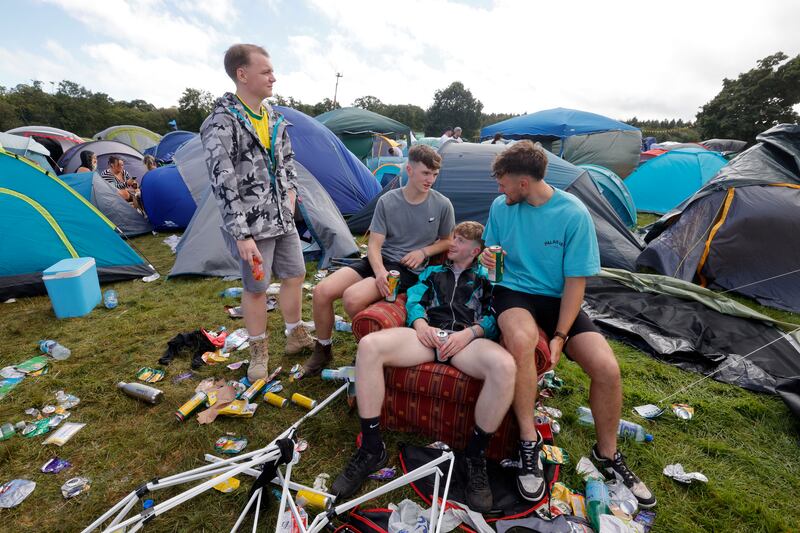 Thomas Davis, Patrick Welsh, Niall McCabe and Adam Joyce from Kilkenny, Offaly and Kildare on Saturday. Photograph: Alan Betson