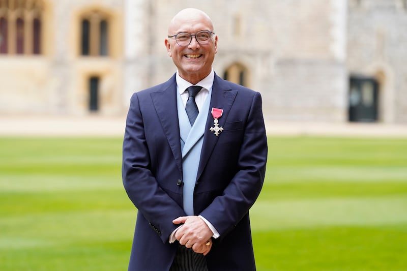 Gregg Wallace after being made a Member of the Order of the British Empire (MBE) in 2023. Photograph: Andrew Matthews/Getty