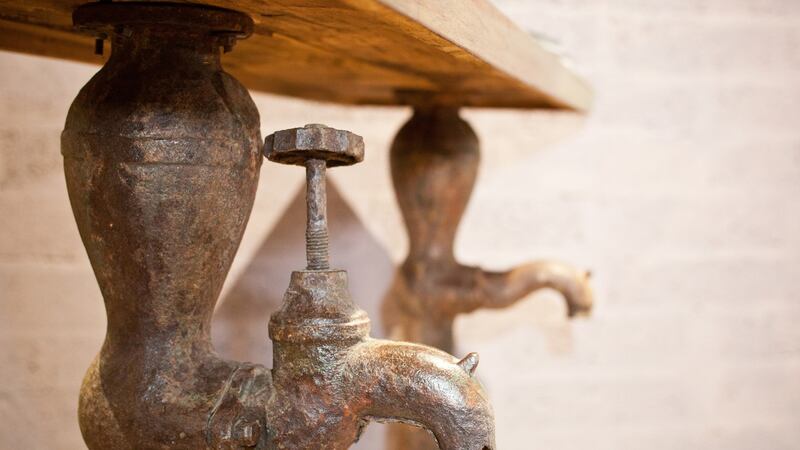 A table made from recycled taps at Home Street Home, a new store in Harold’s Cross, Dublin