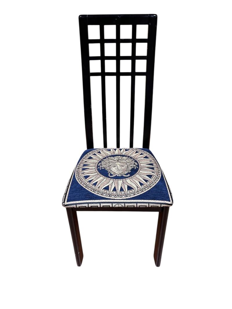 Rennie Mackintosh-style black lacquered side chair 
