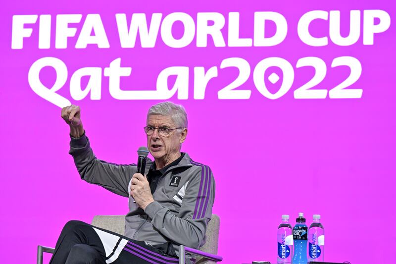 Arsène Wenger: the change in his character, as he tailors his world view to fit with the Fifa Gospel, highlights the sad times we live in. Photograph:  Pedro Vilela/Getty Images