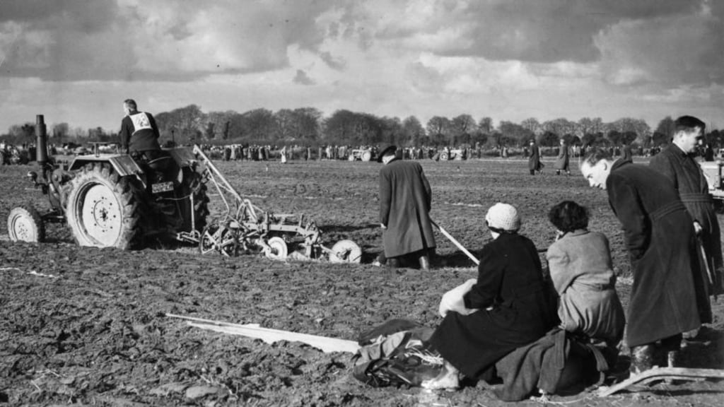 The 1955 National Ploughing Championships in Athy, Co Kildare.  Photograph: Jack McManus