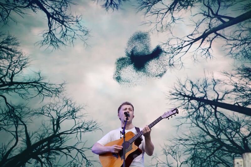 Eddie Keogh of Kingfishr on the Main Stage on Sunday. Photograph: Alan Betson