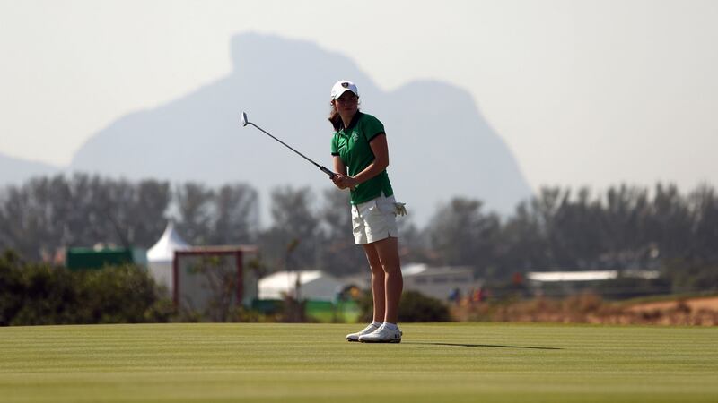 Ireland’s Leona Maguire during a round at the Olympic golf course. Photograph: David Davies/PA