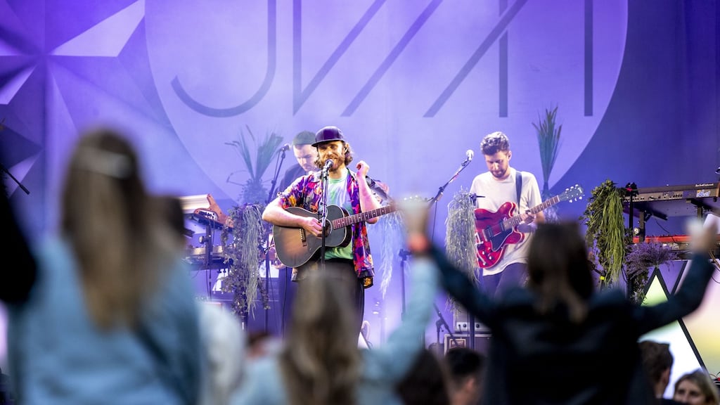 James Vincent McMorrow on stage at the Iveagh Gardens, Dublin, in June. Photograph: Tom Honan /The Irish Times