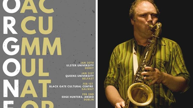 Berlin saxophonist Tobias Delius of Orgone Accumulator, who play a four date tour of Ireland  this week