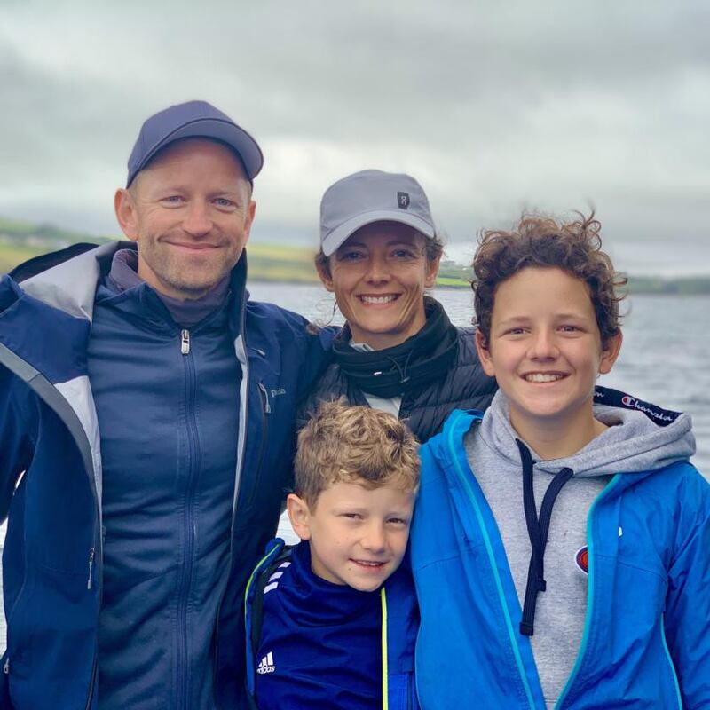 John Kelly with his wife, Connie, and their sons, Jack and Vince