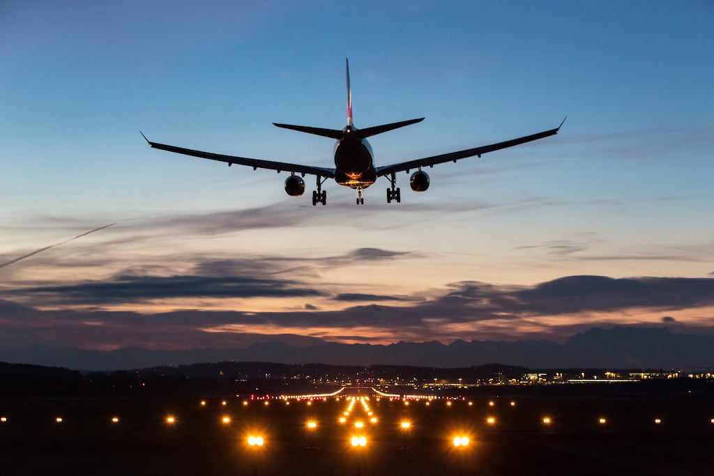 A plane carrying the freed citizens landed at Prague airport, where family members waited for their arrival. File photograph: Getty Images