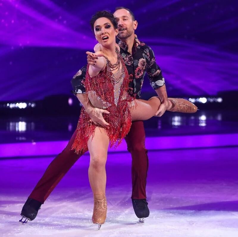 Dancing on Ice: Myleene Klass and Lukasz Rozycki in the skate-off