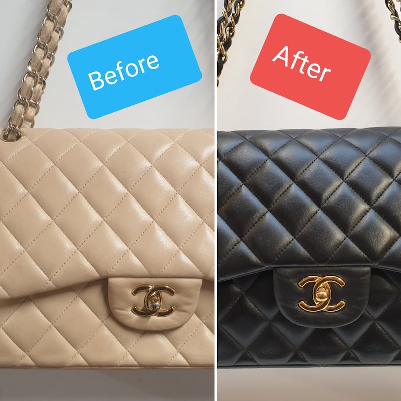 Before and After of bag by Farrell