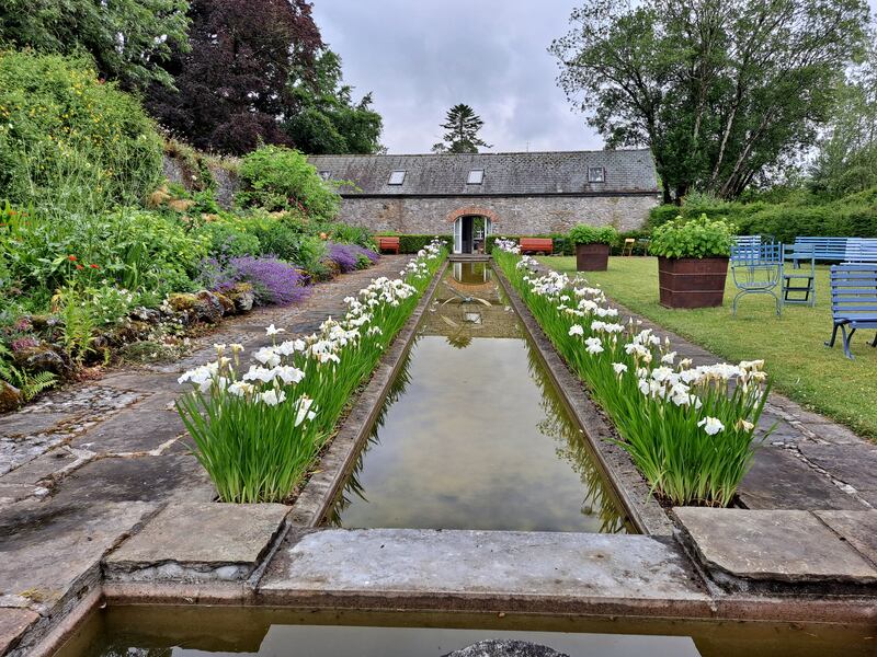 Jupe’s enhancements included a 30m rill, a small stream, lined with Iris ensata. At the other end is a pond and a glasshouse garden