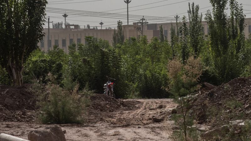A detention camp on the outskirts of Kashgar in  Xinjiang region, in August 2019. Photograph: Gilles Sabrié/The New York Times