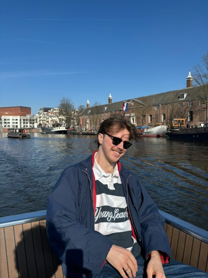 Max Deane on the water in Amsterdam.