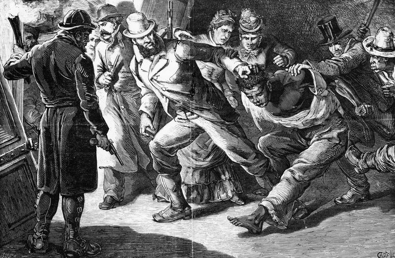 Mob rule: an 1882 illustration of a lynching by white extremists in the American south. Photograph: Getty