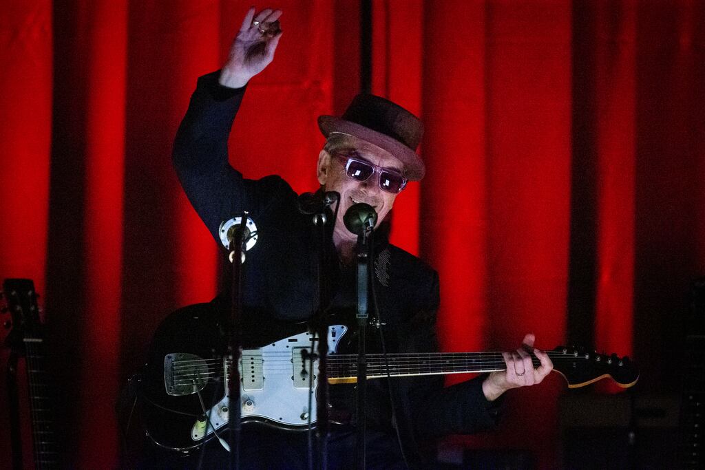 Elvis Costello performing at Vicar Street, Dublin. Photograph: Tom Honan for The Irish Times