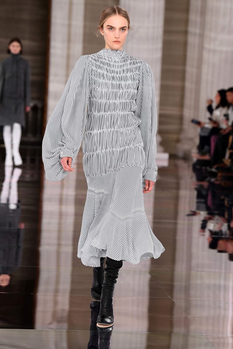 Victoria Beckham’s autumn/winter collection. Photograph: Daniel Leal-Olivas/AFP/Getty Images