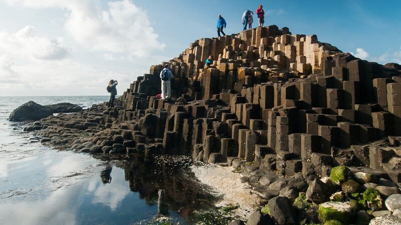 The Giant’s Causeway is a popular tourist attraction in Northern Ireland.  
