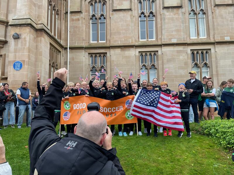 Children from Good Lad Soccer at Magee College, Derry during last year's Foyle Cup