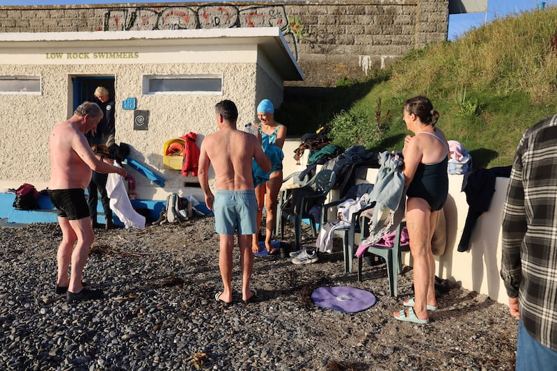 Regulars say they find camaraderie in sea swimming. Photograph: Dara Mac Dónaill