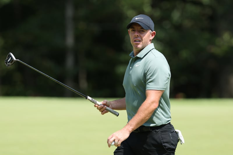 Rory McIlroy of Northern Ireland during the final round of the BMW Championship. Photograph: Kevin C Cox/Getty