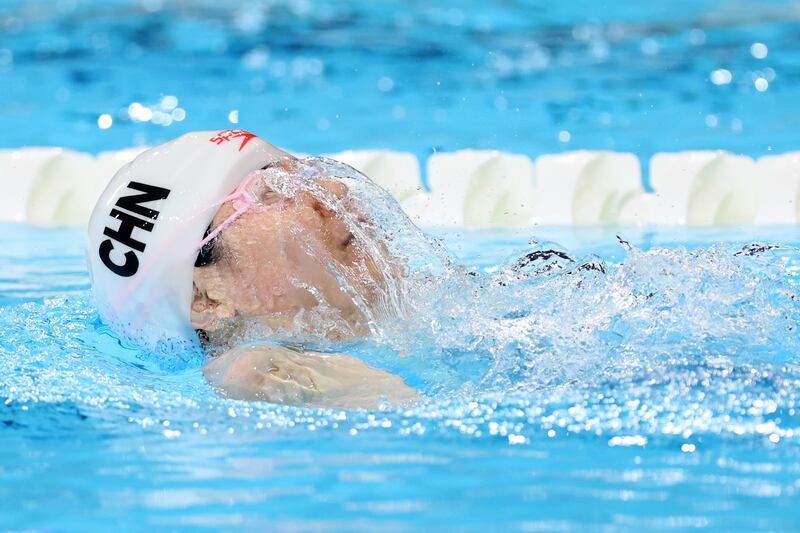 China's Lu Dong in action during the women's 200m freestyle S5 heats. Photograph: Michael Reaves/Getty Images