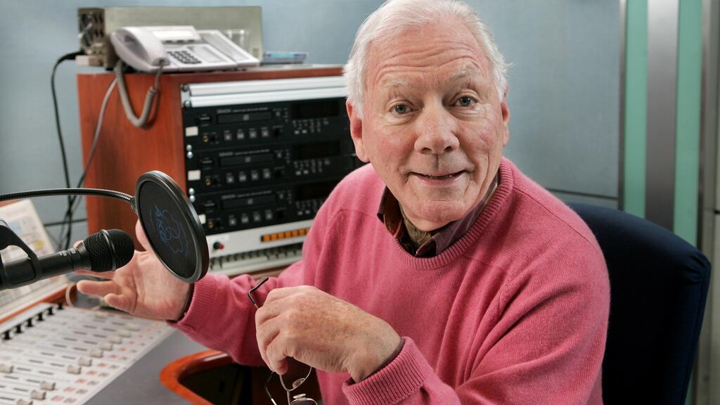 Veteran broadcaster Gay Byrne presenting  on Lyric FM in 2010. Photograph: Matt Kavanagh