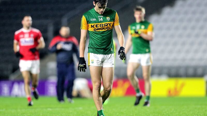 David Clifford leaves the pitch dejected after the game. Photo: Laszlo Geczo/Inpho