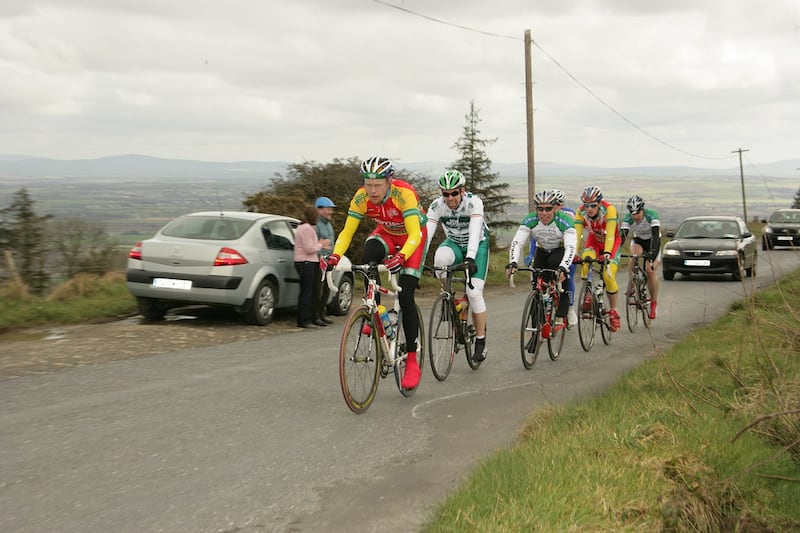 Sam Bennett (second from the back) riding the Des Hanlon Memorial in Carlow as a teenager.