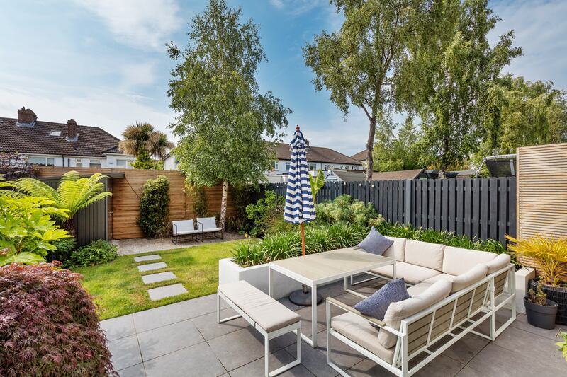 The rear garden has been fully landscaped.