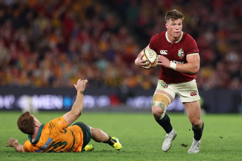 Huw Jones in action for the Lions. Photograph: David Rogers/Getty Images