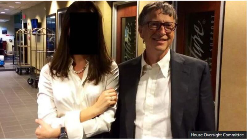 Photographs released from Jeffrey Epstein’s estate include this image of Bill Gates. Photograph: US House committee on oversight and government reform