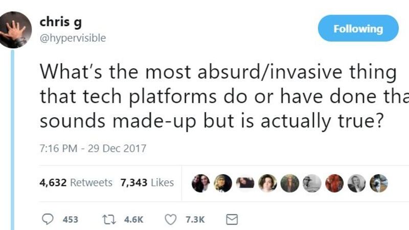 Chris Gilliard’s tweet created a bleakly fascinating thread
