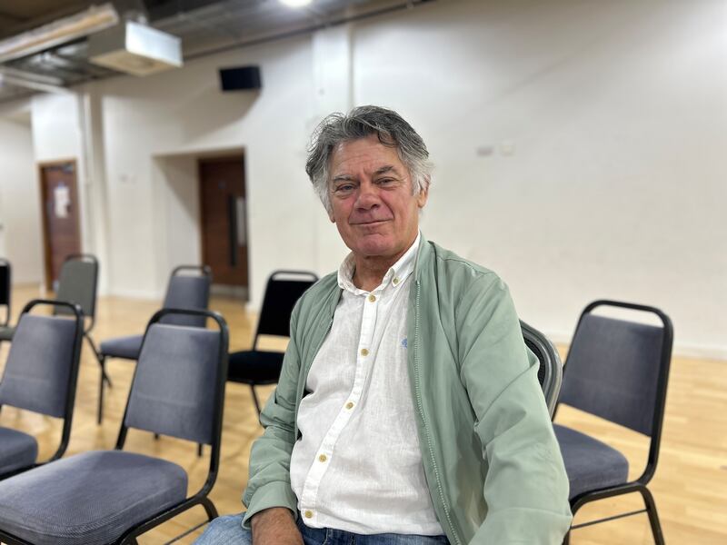 Gerry Hutch at a public meeting organised by Save Our SNAs at the National Handball Centre in Dublin on Wednesday. Photograph: Claudia Savage/PA Wire
