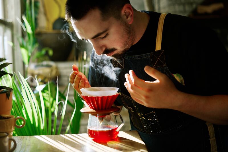 Filtering coffee through paper may be the healthiest option. Photograph: YorVen/Getty Images