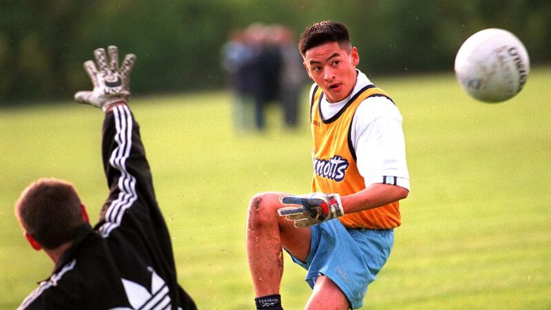 Jason Sherlock training with the Dublin team at Santry Avenue in May 1997. Photograph: Matt Kavanagh