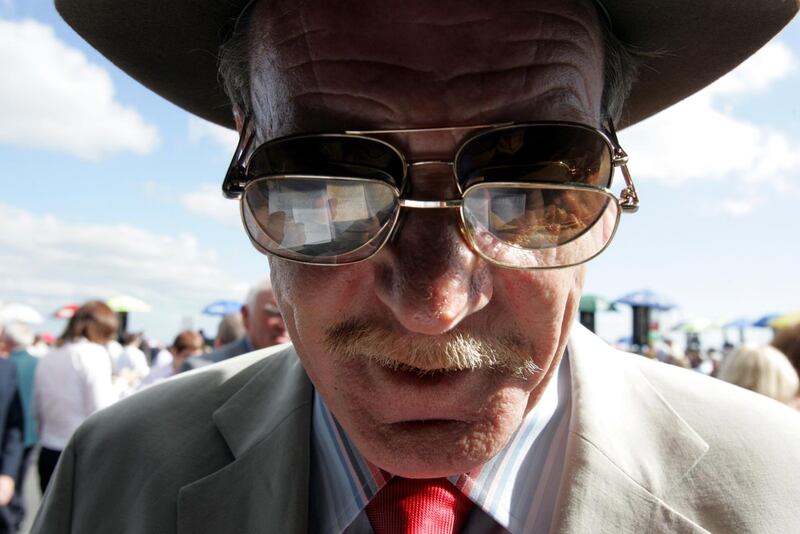 Brian Mullins, studying the form at the Galway Races in 2005. Photograph: Cyril Byrne