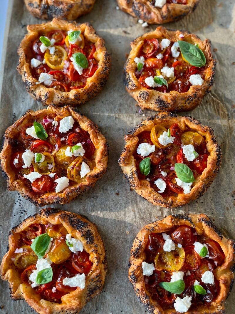 Fable Bakery at Sprout: pesto rosso and St Tola goat's cheese galette