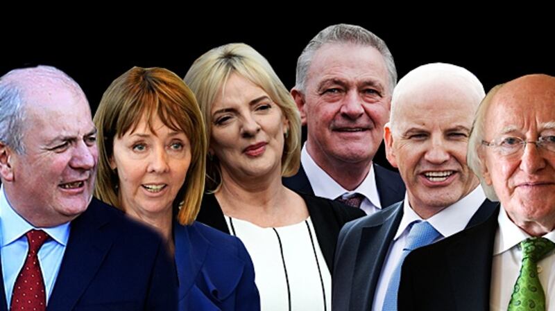 Gavin Duffy; Joan Freeman; Liadh Ní Riada; Peter Casey; Sean Gallagher; President Michael D Higgins.