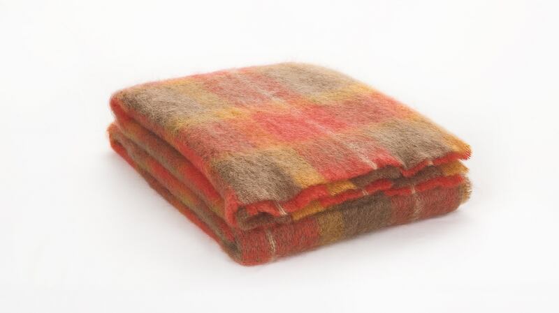 Flame: Brushed mohair throw.