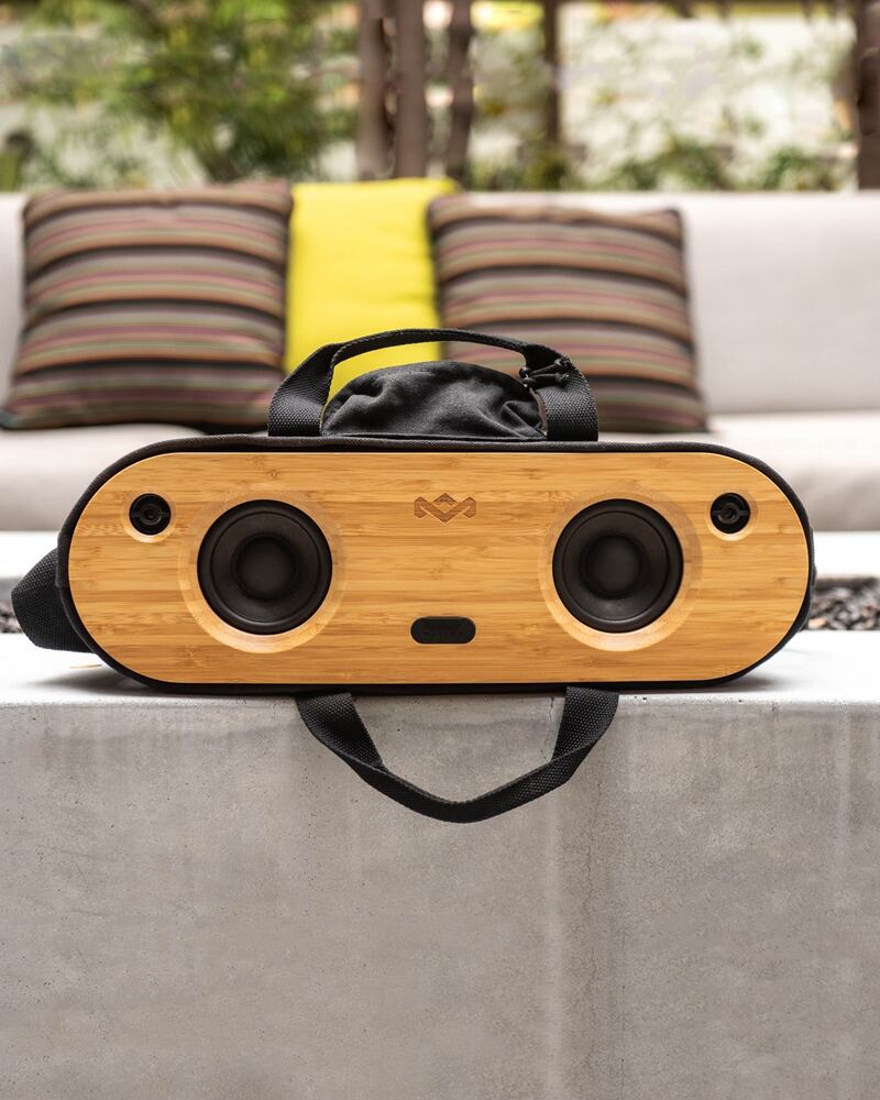 With a bamboo casing, the House of Marley Bag of Riddim 2 portable audio system is available from the brand's UK site