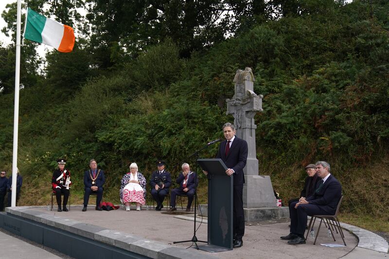 The Taoiseach speaks at the ceremony, part of the annual Fine Gael calendar. Photograph: Brian Lawless/PA Wire