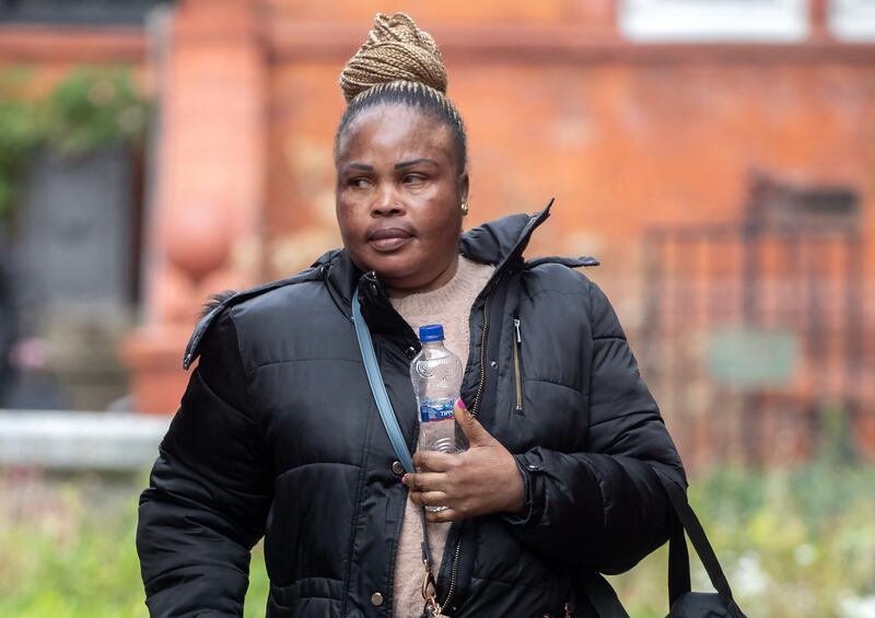 Madelena Lulendo, mother of the late Bradley Lulendo, leaving Dublin District Coroner's Court after giving evidence at the inquest into the death of  her son. Photograph: Colin Keegan/Collins Dublin
