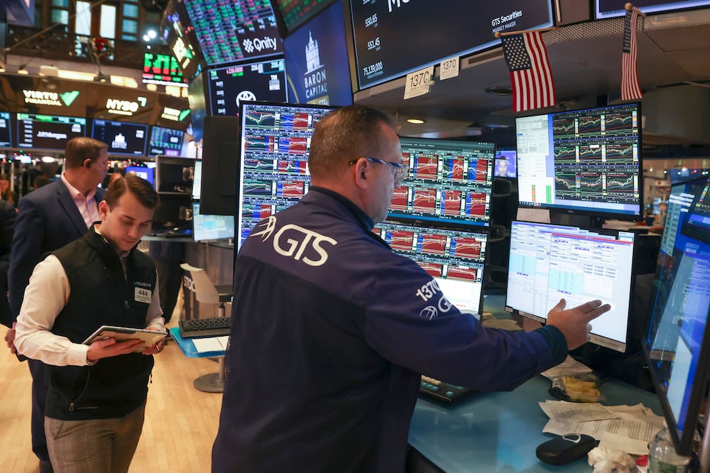 Wall Street’s main indices slipped after fresh jobs data showing a cooling but not rapidly deteriorating US labour market drew an ambivalent reaction from traders. Photograph: EPA