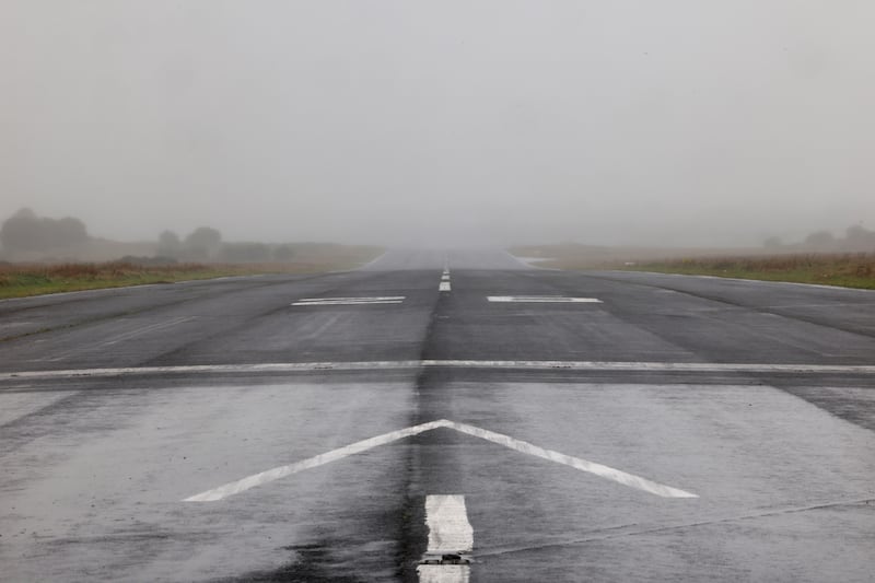 Galway Airport's runway stretches off into the distance. Photograph: Dara Mac Dónaill/The Irish Times

